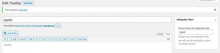 How do I Add a WikiPedia Tooltip? | Wordpress Tooltips Plugin