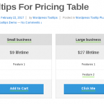Tooltips For Pricing Table Demo