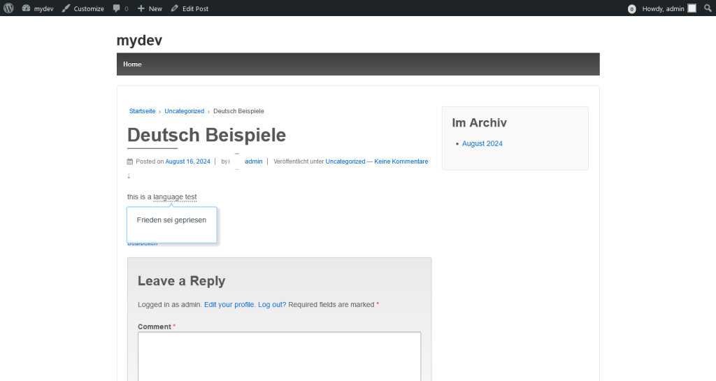 create multilingual tooltips in wordpress tooltips editor -- Deutsch Beispiele